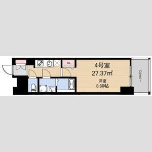 1K 間取り図