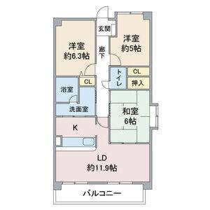 3LDK 間取り図
