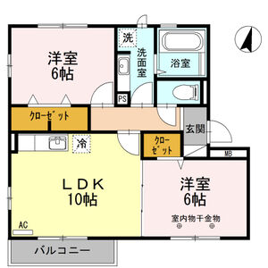 2LDK 間取り図