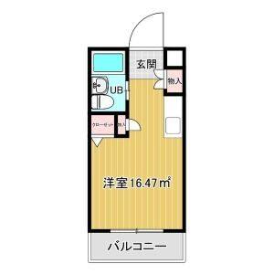 ワンルーム 間取り図