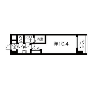 1K 間取り図