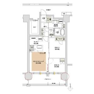 2LDK 間取り図