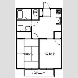 2DK 間取り図