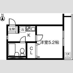 1K 間取り図