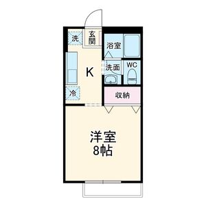 1K 間取り図