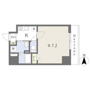 1K 間取り図