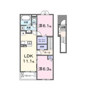 2LDK 間取り図