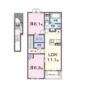 2LDK 間取り図