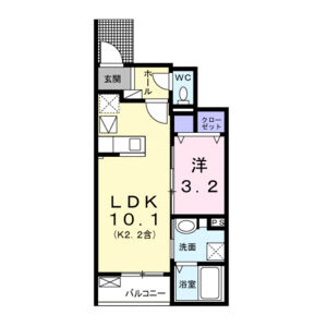 1LDK 間取り図