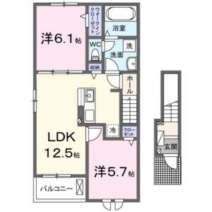 2LDK 間取り図