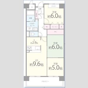 2LDK 間取り図