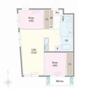 2LDK 間取り図