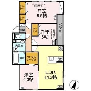 3LDK 間取り図
