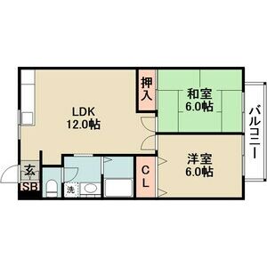 2LDK 間取り図