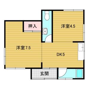 2DK 間取り図