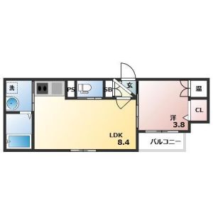 1LDK 間取り図