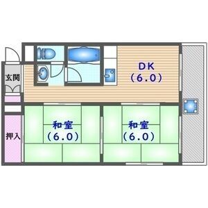 2DK 間取り図
