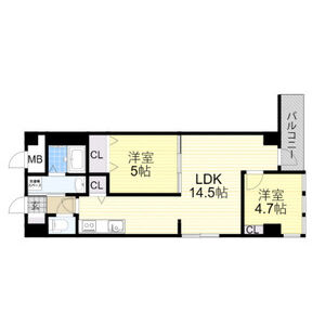 2LDK 間取り図