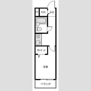 1K 間取り図