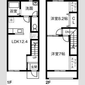 2LDK 間取り図