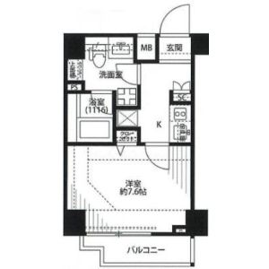 1K 間取り図