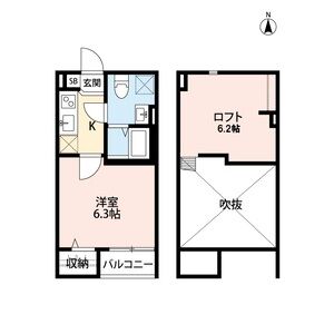 1K 間取り図