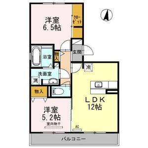2LDK 間取り図