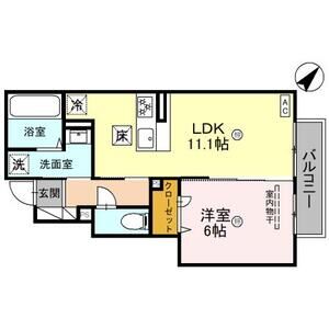 1LDK 間取り図