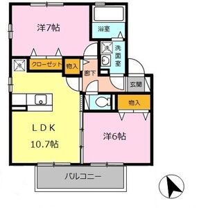 2LDK 間取り図