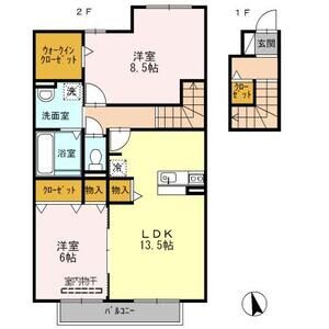 2LDK 間取り図