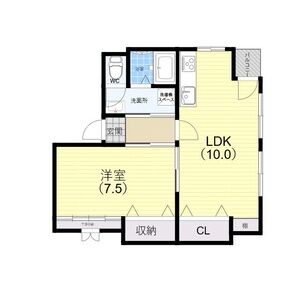 1LDK 間取り図