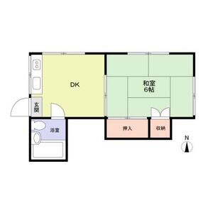 1DK 間取り図