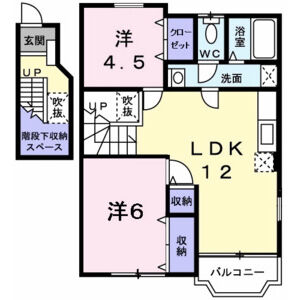2LDK 間取り図