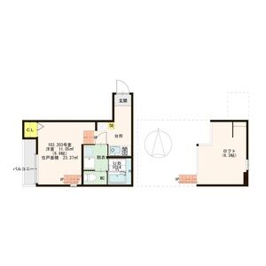 1K 間取り図