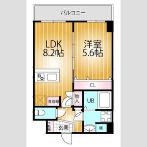 1LDK 間取り図