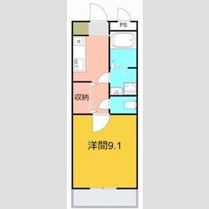 1K 間取り図