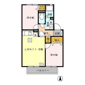 2LDK 間取り図