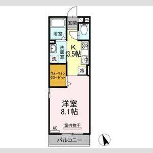 1K 間取り図