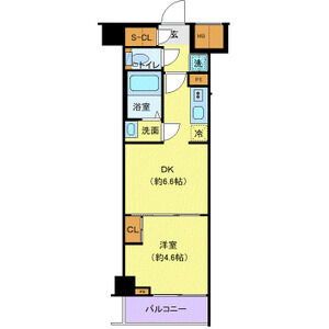 1DK 間取り図