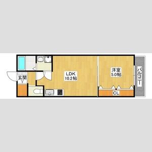 1LDK 間取り図