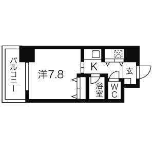 1K 間取り図