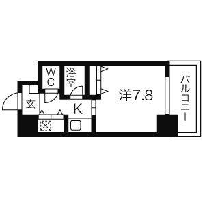 1K 間取り図