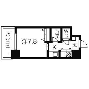 1K 間取り図