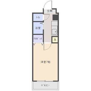 1K 間取り図