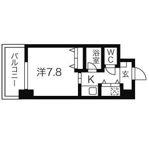 1K 間取り図