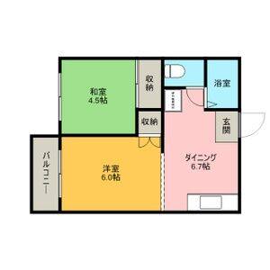 2DK 間取り図