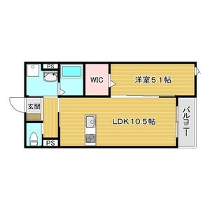 1LDK 間取り図