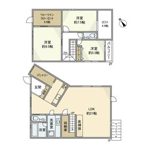 3LDK 間取り図