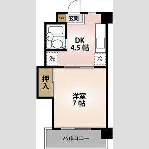 1K 間取り図