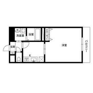 1K 間取り図